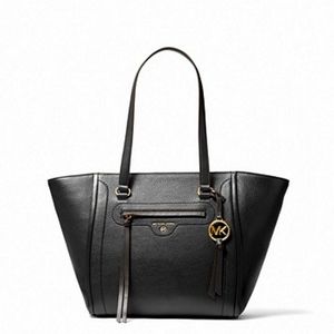 MICHAEL KORS Carine Medium Pebbled Leather Tote Bag